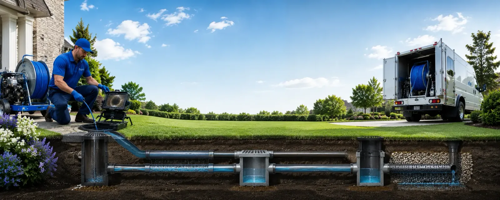 Outdoor drain cleaning information for Dedham, IA